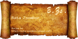 Bata Zsombor névjegykártya
