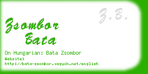 zsombor bata business card